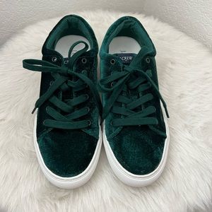 Jcrew Velvet Sneakers